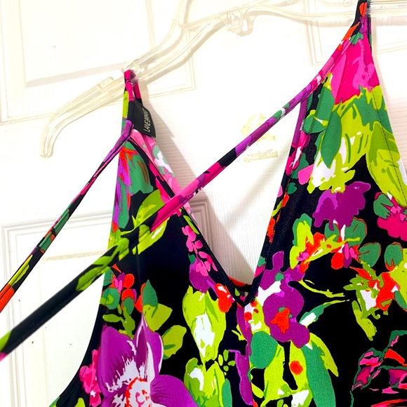 Lane Bryant Pink & Purple Scoop Neck Maxi Dress Size 18/20 - Picture 6 of 7